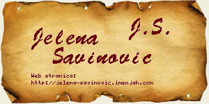 Jelena Savinović vizit kartica